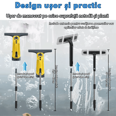 Aspirator geamuri Valorix MOVE, Cu extensie telescopica, Functie de pulverizare