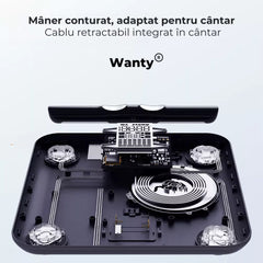 Cantar Corporal Inteligent Profesional Wanty®, 28 Indici Corporali, 8 Senzori de analiza