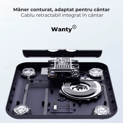 Cantar Corporal Inteligent Profesional Wanty®, 18 Indici Corporali, 8 Senzori de analiza