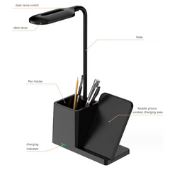 Lampa Led de Birou, Masa si Noptiera Multifunctionala 3 in 1 Business Pro Binovation® cu incarcare Wireless Wanty