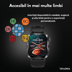Ceas Smartwatch Valorix®, Ecran 1.96" HD