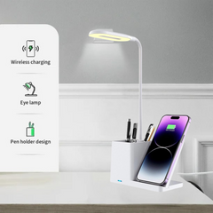 Lampa Led de Birou, Masa si Noptiera Multifunctionala 3 in 1 Business Pro Binovation® cu incarcare Wireless Wanty