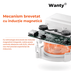 Centimetru Corporal Inteligent Digital Wanty® BodyTape, Bluetooth