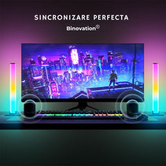 Set 2 Lampi Led smart cu Bluetooth profesionale RGB Binovation® Wanty