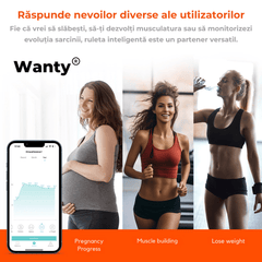 Centimetru Corporal Inteligent Digital Wanty® BodyTape, Bluetooth