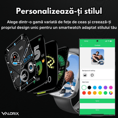 Ceas Smartwatch Valorix®, Ecran 1.96" HD