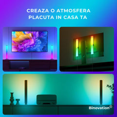 Set 2 Lampi Led smart cu Bluetooth profesionale RGB Binovation® Wanty