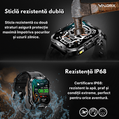 Ceas Smartwatch Valorix®, Ecran 1.96" HD