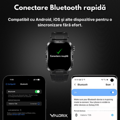 Ceas Smartwatch Valorix®, Ecran 1.96" HD