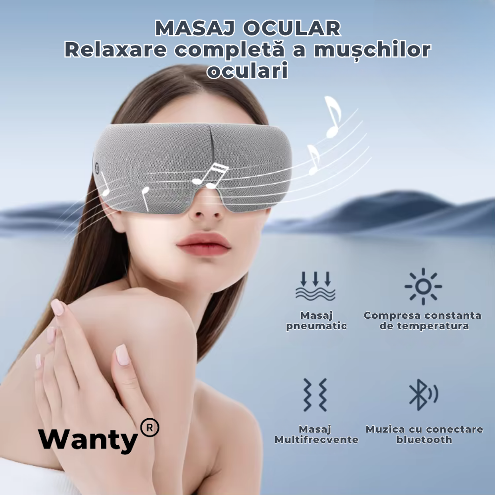 Aparat de Masaj pentru Ochi Profesional Wanty®️ cu 4 Moduri Wanty