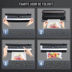 Aparat de vidat si sigilat alimente