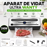 Aparat de Vidat si Sigilat Alimente ProLine Wanty®️, Clasa A, Putere 240W, -70kPa