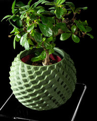 Ghiveci Decorativ Cobble ArtVeris Inaltime 12cm Verde Wanty