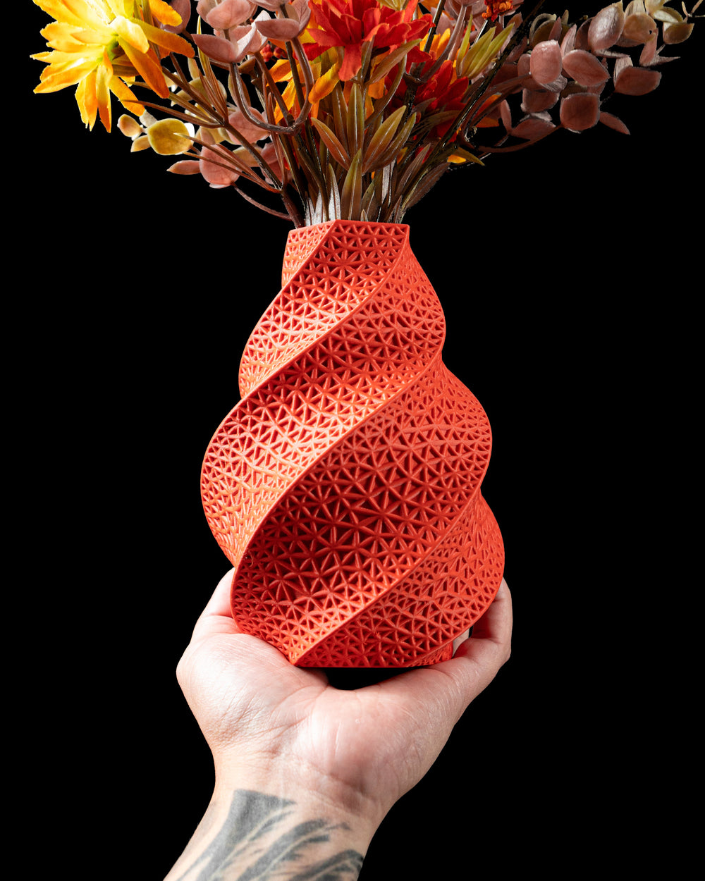 Vaza Decorativa Wire ArtVeris Inaltime 20cm Portocaliu Wanty