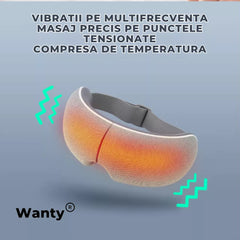 aparat masaj ochi cu vibratii si compresa calda pentru relaxare