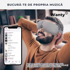 masaj ocular electric cu muzica bluetooth pentru relaxare completa