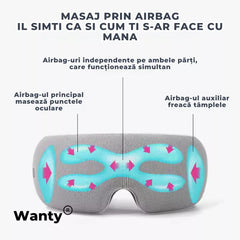 aparat masaj ochi cu incarcare usb si design modern