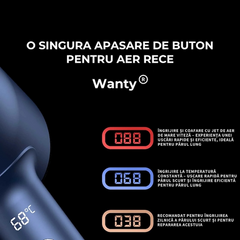 Uscator de Par Profesional, Feon, 2400W, Tehnologie Inovativa de Protectie a Parului Wanty