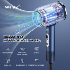 Uscator de Par Profesional, Feon, 2400W, Tehnologie Inovativa de Protectie a Parului Wanty