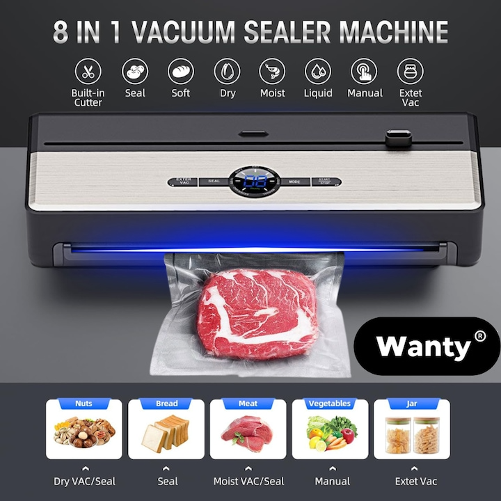 "Aparat de Vidat si Sigilat Wanty®️" "Aparat de vidat" "Aparat de sigilat" "Wanty®️" "Aparat de vidat alimente"