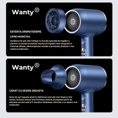 Uscator de Par Profesional, Feon, 2400W, Tehnologie Inovativa de Protectie a Parului Wanty