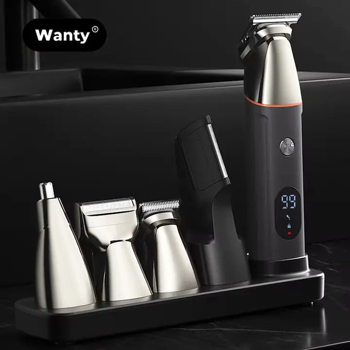 Masina de Tuns si Ras Pro - 5 in 1 Pentru Par, Barba, Corp, Nas Wanty