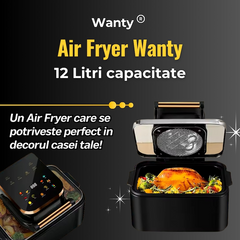 Friteuza cu aer cald Wanty®️ Premium Smart Air Fryer 1700W 12L Wanty