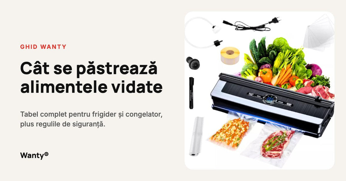 Ghid Wanty: cât se păstrează alimentele vidate