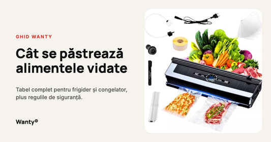 Ghid Wanty: cât se păstrează alimentele vidate
