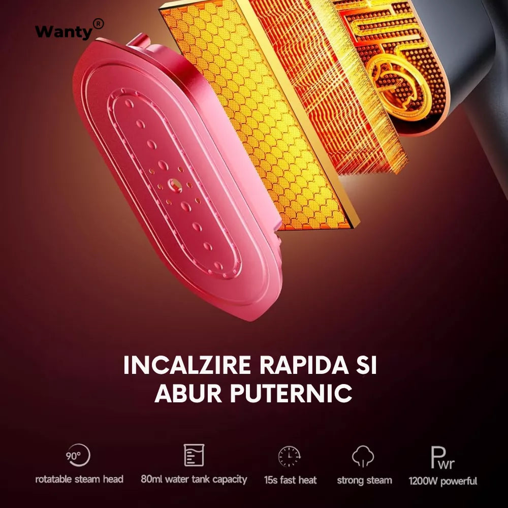 Aparat De Calcat Cu Abur Wanty®, 1200W, 7 Programe Reglabile