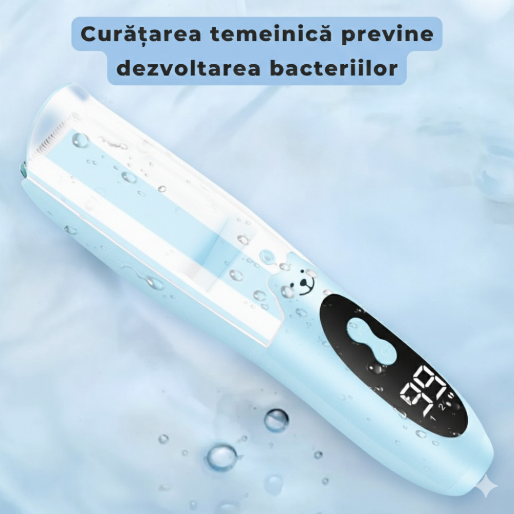 Aparat de Tuns pentru Bebelusi si Copii Wanty® 1200mAh, Masina de Tuns cu Functie de Aspirare a Parului