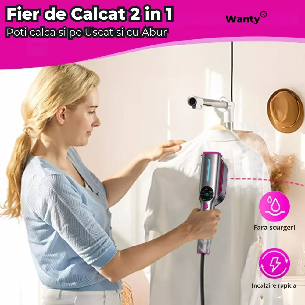Aparat De Calcat Cu Abur Wanty®, 1200W, 7 Programe Reglabile