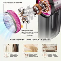 Aparat de Curatat Scame Wanty®, 2000mAh, Portabil, Recipient 200ml Usor de Curatat