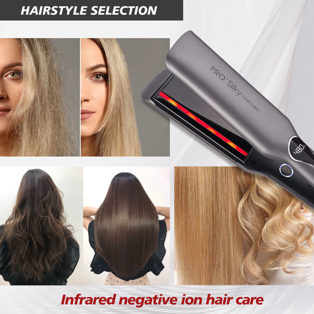 Placa de Par profesionala Wanty® Mac-Style, Pentru Indreptat si Ondulat parul, Tehnologie cu Ioni Negativi &amp; Infrarosu