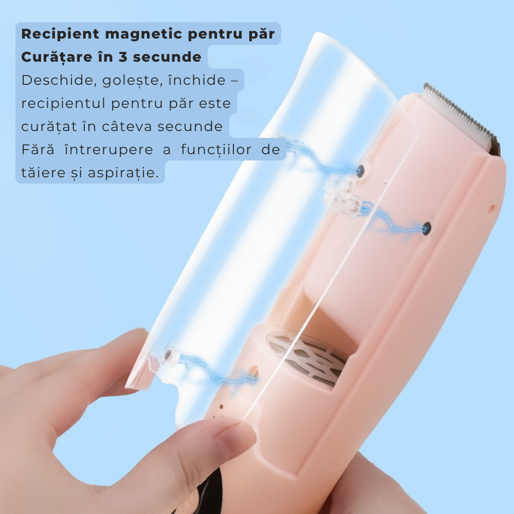 Aparat de Tuns pentru Bebelusi si Copii Wanty® 1200mAh, Masina de Tuns cu Functie de Aspirare a Parului