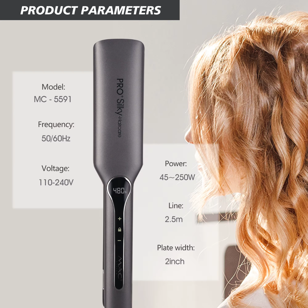 Placa de Par profesionala Wanty® Mac-Style, Pentru Indreptat si Ondulat parul, Tehnologie cu Ioni Negativi &amp; Infrarosu