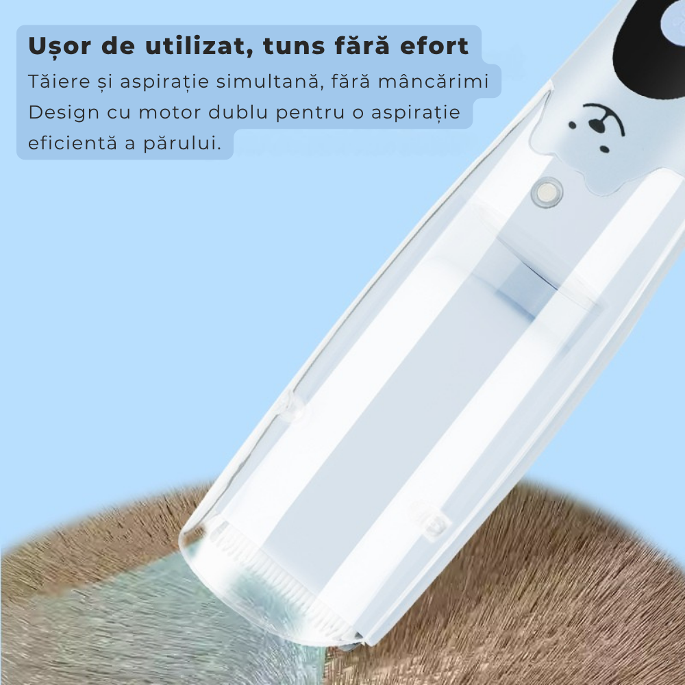 Aparat de Tuns pentru Bebelusi si Copii Wanty® 1200mAh, Masina de Tuns cu Functie de Aspirare a Parului