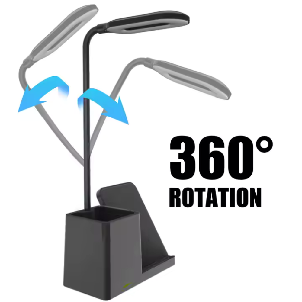 Lampa Led de Birou, Masa si Noptiera Multifunctionala 3 in 1 Business Pro Binovation® cu incarcare Wireless Wanty