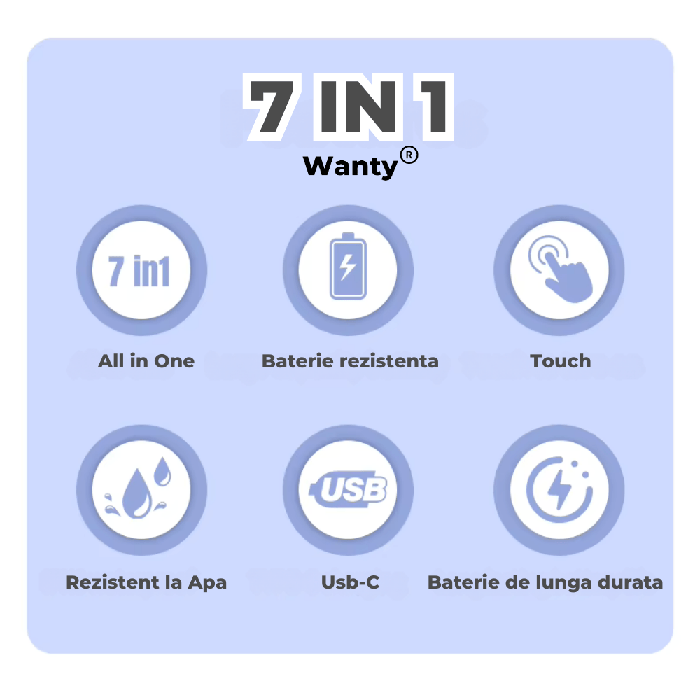 Aparat de Ras si Epilator 7 in 1 Lady Shaver pentru Femei Wanty®