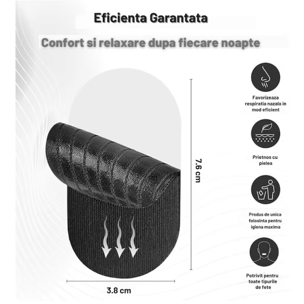 Set 30 Benzi tip Plasture Anti-sforait Binovation®, Material Hipoalergenic, Rezistent la umezeala si confortabil