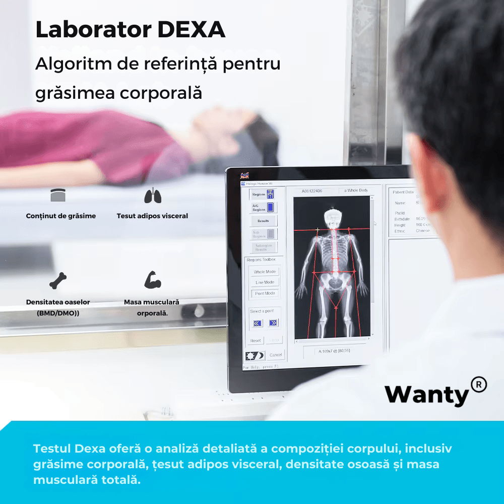 Cantar Corporal Inteligent Profesional Wanty®, 18 Indici Corporali, 8 Senzori de analiza