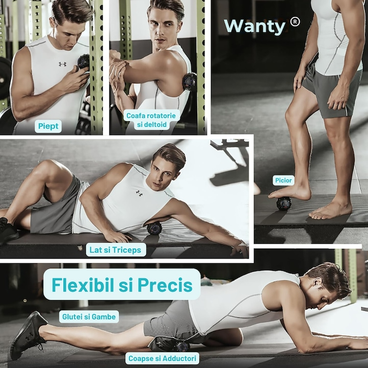 Accesoriu Wanty® de masaj compact pentru spate și picioare