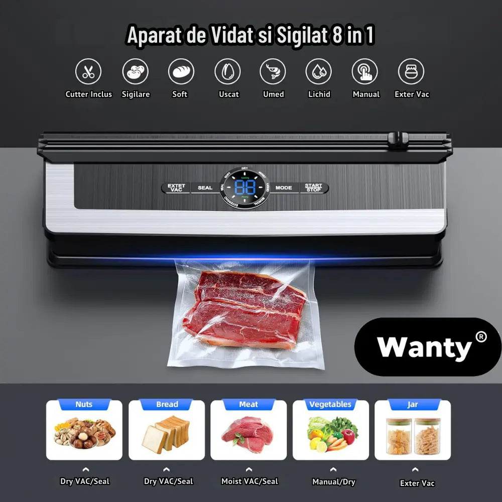 Aparat Wanty® cu funcție dublă de vidare și sigilare