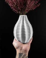 Vaza Decorativa Ribbed ArtVeris Inaltime 20cm