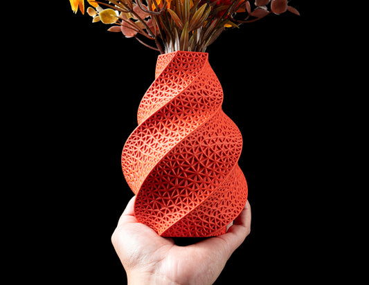 Vaza Decorativa Wire ArtVeris Inaltime 20cm Portocaliu