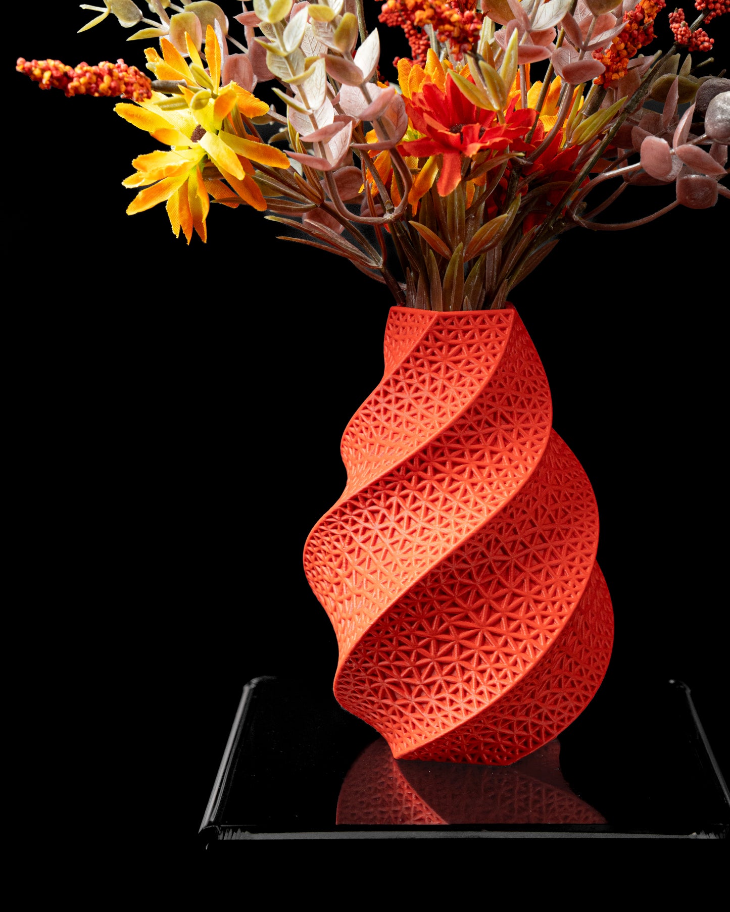 Vaza Decorativa Wire ArtVeris Inaltime 20cm Portocaliu