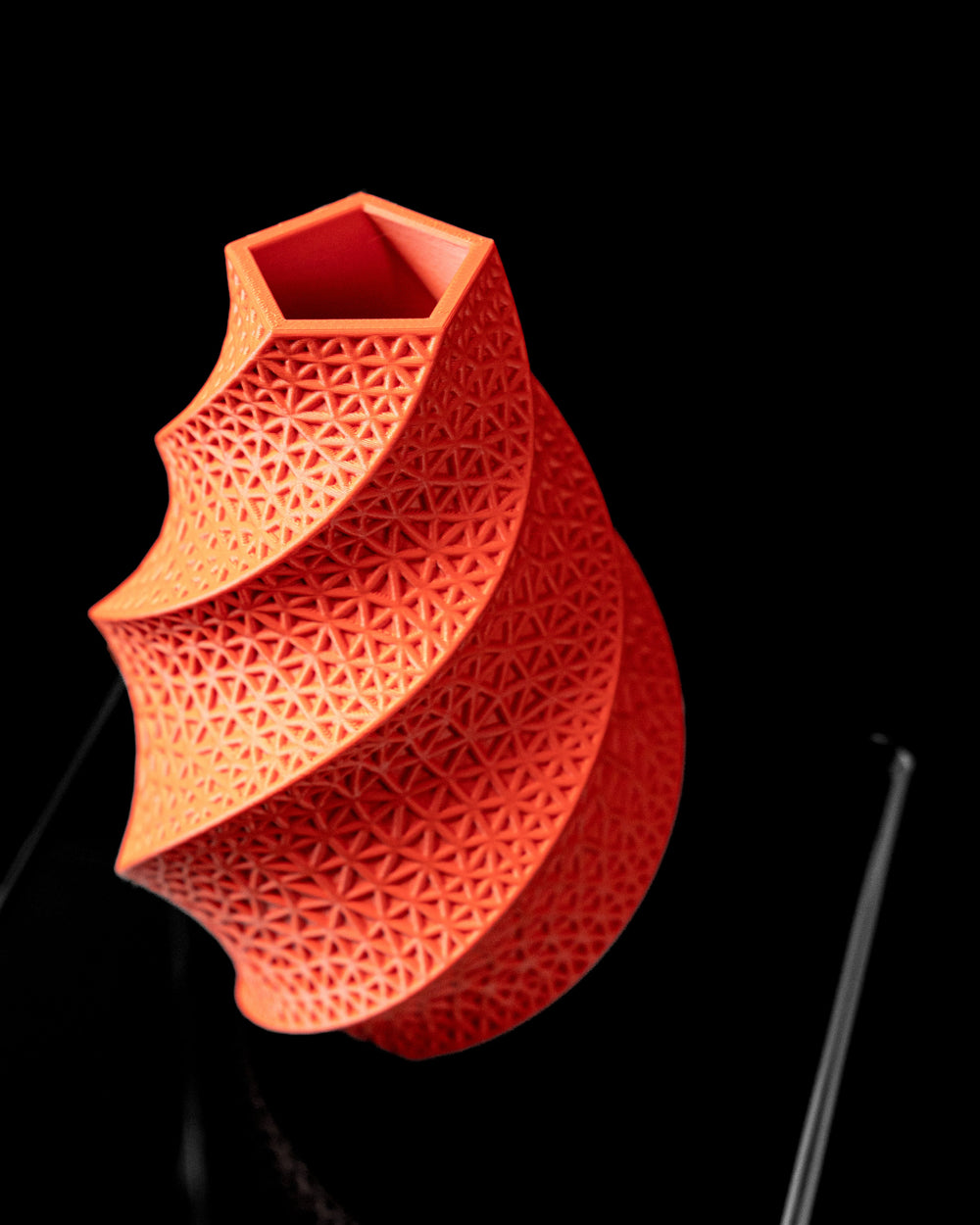 Vaza Decorativa Wire ArtVeris Inaltime 20cm Portocaliu Wanty