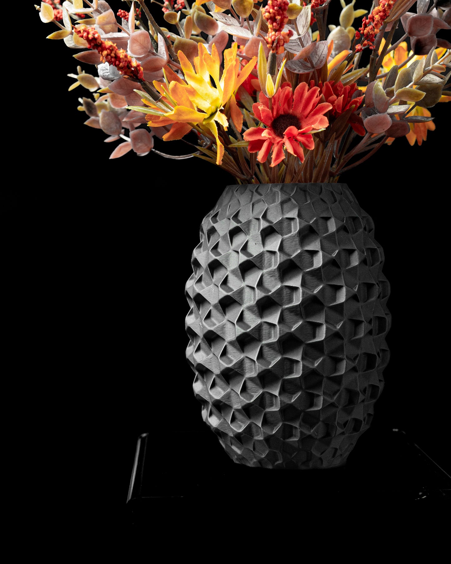 Vaza Decorativa Cobble ArtVeris Inaltime 20cm Negru
