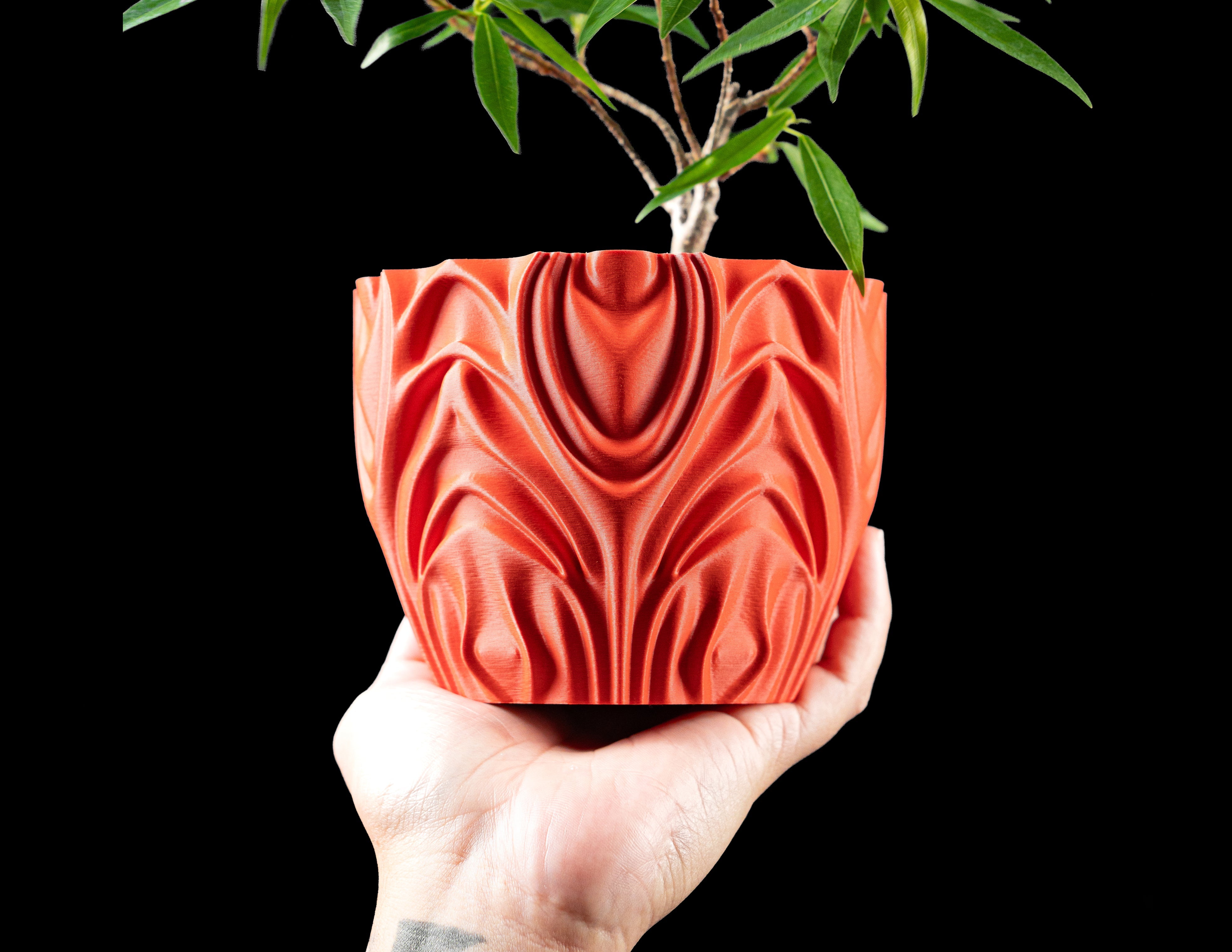 Ghiveci Corru ArtVeris Inaltime 12cm Portocaliu Wanty