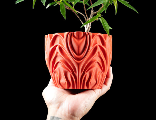 Ghiveci Corru ArtVeris Inaltime 12cm Portocaliu